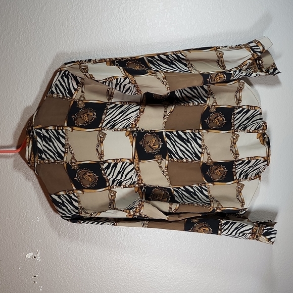 Vintage horse print blouse - Picture 5 of 5